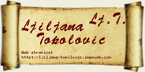 Ljiljana Topolović vizit kartica